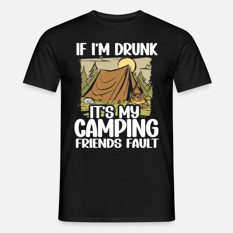 Camping Campfire Camper - Männer T-Shirt - Schwarz