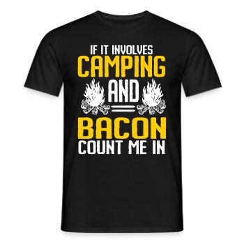 Camping Campfire Camper - Männer T-Shirt - Schwarz - Vorne - AI Model Male 178 light (178cm)