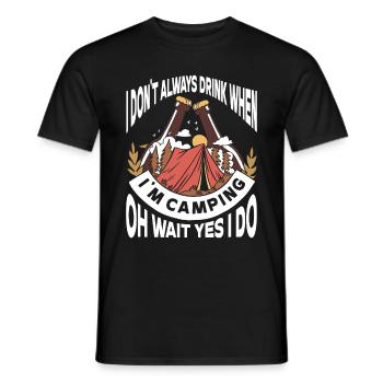 Camping Campfire Camper - Männer T-Shirt - Schwarz - Vorne - AI Model Male 178 light (178cm)