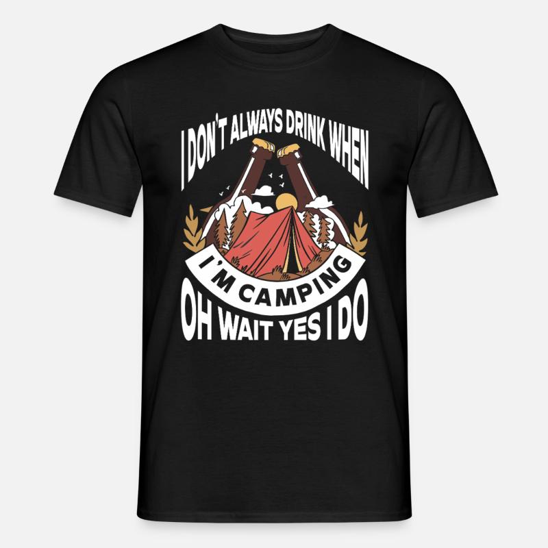 Camping Feu de camp Camper - T-shirt homme - noir