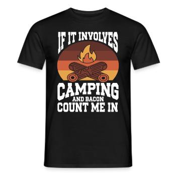 Camping Campfire Camper - Männer T-Shirt - Schwarz - Vorne - AI Model Male 178 light (178cm)