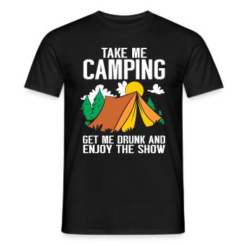 Camping Campfire Camper - Männer T-Shirt - Schwarz - Vorne - AI Model Male 178 light (178cm)
