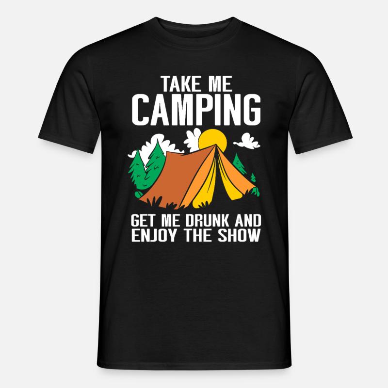 Camping Campfire Camper - Männer T-Shirt - Schwarz