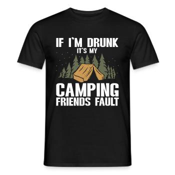 Camping Campfire Camper - Männer T-Shirt - Schwarz - Vorne - AI Model Male 178 light (178cm)
