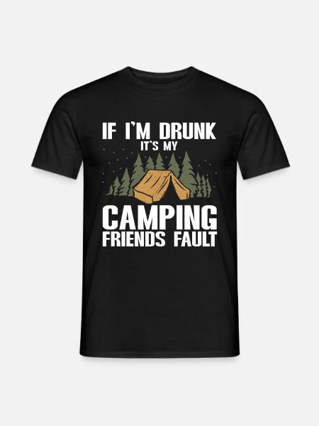 Camping Campfire Camper - Männer T-Shirt - Schwarz
