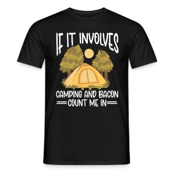 Camping Campfire Camper - Männer T-Shirt - Schwarz - Vorne - AI Model Male 178 light (178cm)