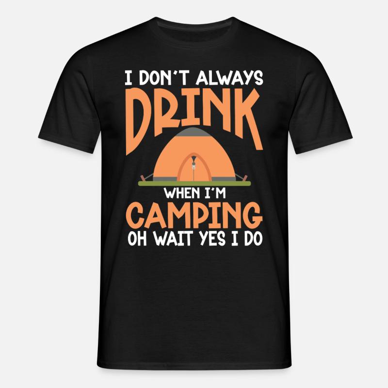 Camping Campfire Camper - Männer T-Shirt - Schwarz
