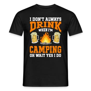 Camping Campfire Camper - Männer T-Shirt - Schwarz - Vorne - AI Model Male 178 light (178cm)
