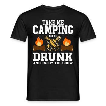 Camping Campfire Camper - Männer T-Shirt - Schwarz - Vorne - AI Model Male 178 light (178cm)