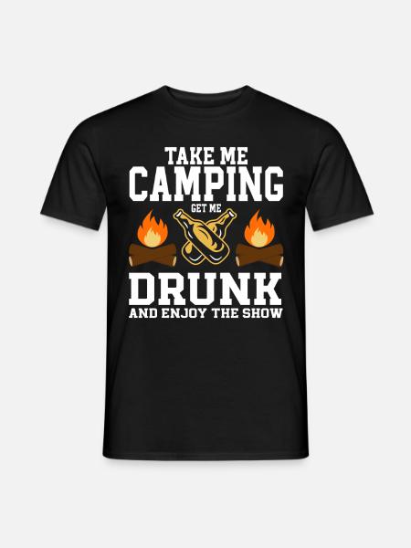 Camping Campfire Camper - Männer T-Shirt - Schwarz