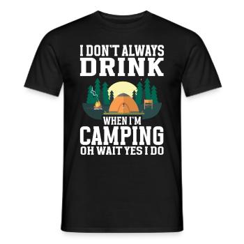 Camping Campfire Camper - Männer T-Shirt - Schwarz - Vorne - AI Model Male 178 light (178cm)