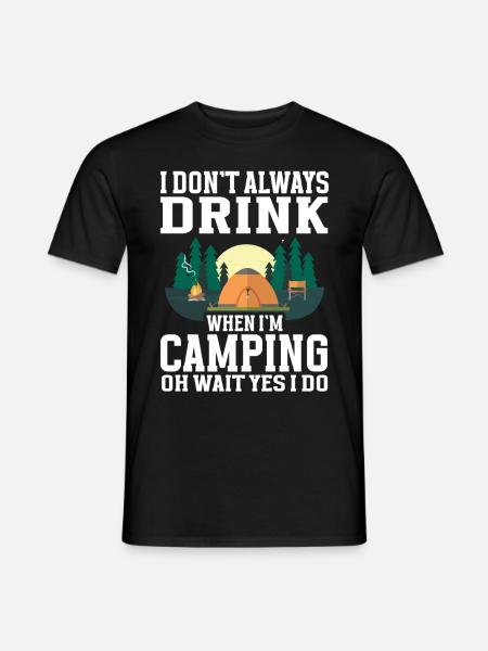 Camping Campfire Camper - Männer T-Shirt - Schwarz