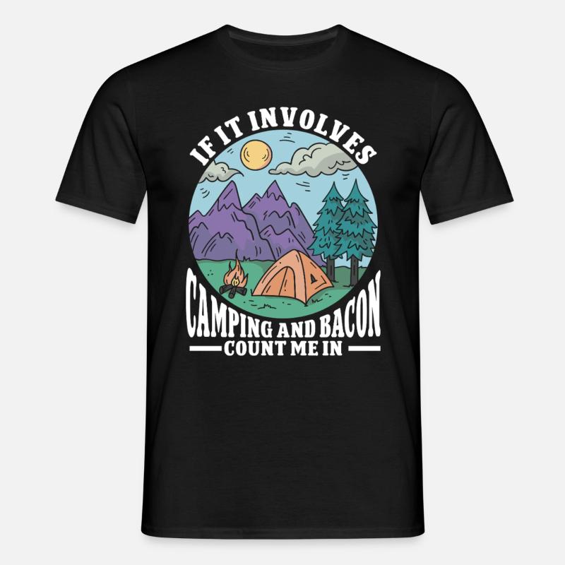 Camping Campfire Camper - Männer T-Shirt - Schwarz