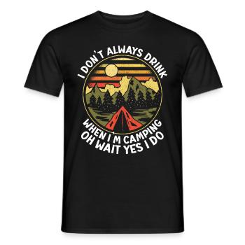 Camping Campfire Camper - Männer T-Shirt - Schwarz - Vorne - AI Model Male 178 light (178cm)