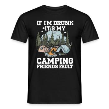 Camping Campfire Camper - Männer T-Shirt - Schwarz - Vorne - AI Model Male 178 light (178cm)