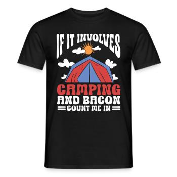 Camping Campfire Camper - Männer T-Shirt - Schwarz - Vorne - AI Model Male 178 light (178cm)
