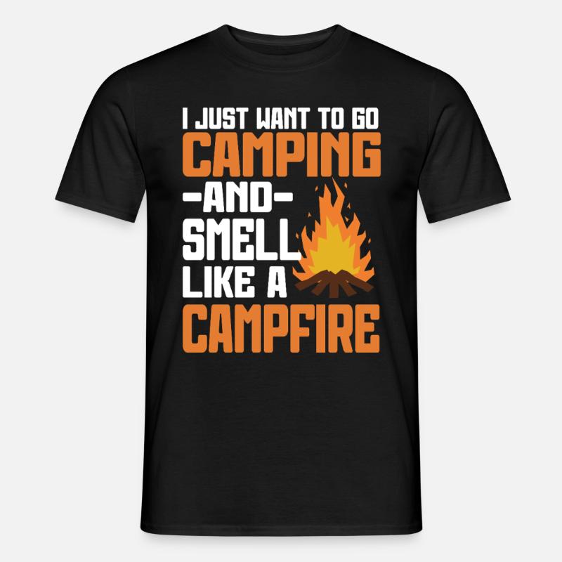 Camping Feu de camp Camper - T-shirt homme - noir