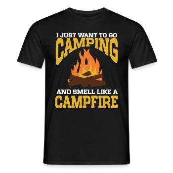 Camping Campfire Camper - Männer T-Shirt - Schwarz - Vorne - AI Model Male 178 light (178cm)