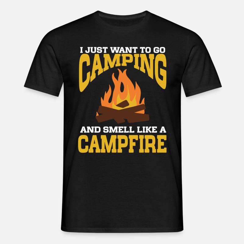 Camping Campfire Camper - Männer T-Shirt - Schwarz