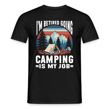 Camping Campfire Camper - Men's T-Shirt - black - Front - AI Model Male 178 light (178cm)