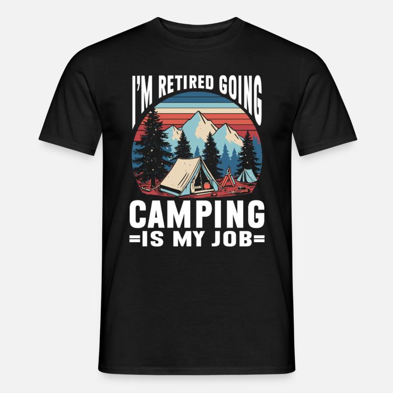 Camping Campfire Camper - Männer T-Shirt - Schwarz