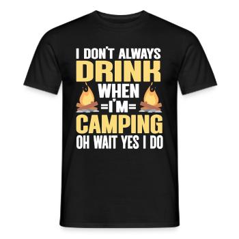 Camping Campfire Camper - Männer T-Shirt - Schwarz - Vorne - AI Model Male 178 light (178cm)