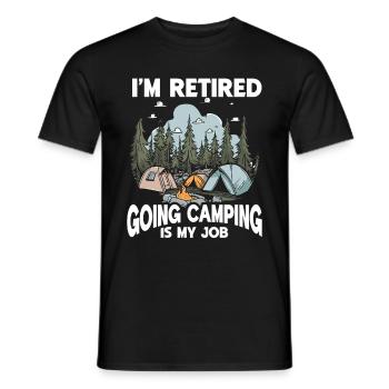 Camping Campfire Camper - Männer T-Shirt - Schwarz - Vorne - AI Model Male 178 light (178cm)