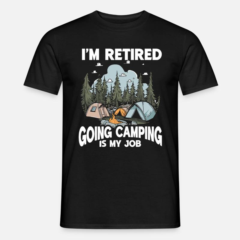 Camping Campfire Camper - Männer T-Shirt - Schwarz