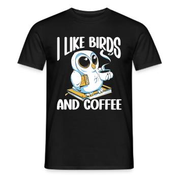Bird Watching Cute Bird Lover - Men's T-Shirt - black - Front - AI Model Male 178 light (178cm)