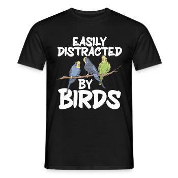 Bird Watching Cute Bird Lover - Men's T-Shirt - black - Front - AI Model Male 178 light (178cm)