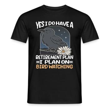 Bird Watching Cute Bird Lover - Men's T-Shirt - black - Front - AI Model Male 178 light (178cm)
