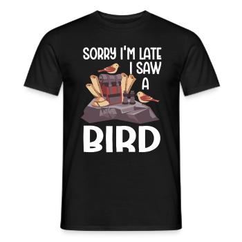 Bird Watching Cute Bird Lover - Men's T-Shirt - black - Front - AI Model Male 178 light (178cm)