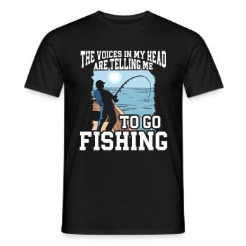 Fishing Design Fish Lover Fisherman - Männer T-Shirt - Schwarz - Vorne - AI Model Male 178 light (178cm)