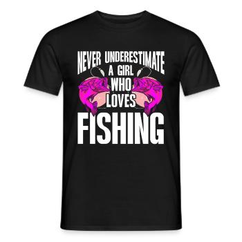 Fishing Design Fish Lover Fisherman - Männer T-Shirt - Schwarz - Vorne - AI Model Male 178 light (178cm)