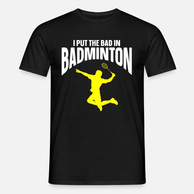 Badminton Player - Männer T-Shirt - Schwarz