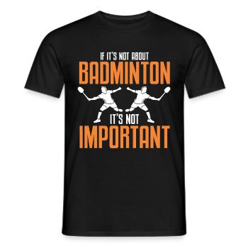 Badminton Player - Männer T-Shirt - Schwarz - Vorne - AI Model Male 178 light (178cm)