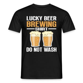 Funny Beer Brewing - Männer T-Shirt - Schwarz - Vorne - AI Model Male 178 light (178cm)