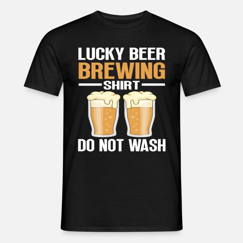 Funny Beer Brewing - Männer T-Shirt - Schwarz