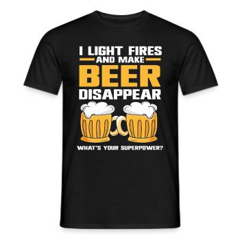 Funny Beer Brewing - Männer T-Shirt - Schwarz - Vorne - AI Model Male 178 light (178cm)