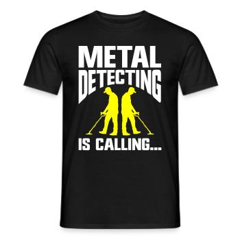 Metal Detectorist Metal Detecting - Men's T-Shirt - black - Front - AI Model Male 178 light (178cm)