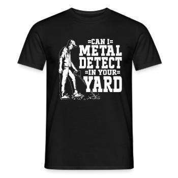 Metal Detectorist Metal Detecting - Men's T-Shirt - black - Front - AI Model Male 178 light (178cm)