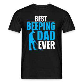 Metal Detectorist Metal Detecting - Men's T-Shirt - black - Front - AI Model Male 178 light (178cm)
