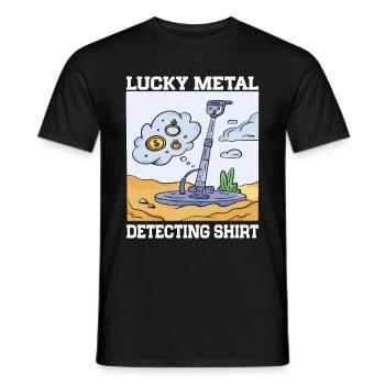 Metal Detectorist Metal Detecting - Men's T-Shirt - black - Front - AI Model Male 178 light (178cm)