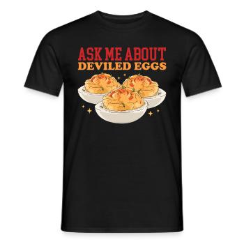 Gefüllte Eier Deviled Eggs Geschenk - Männer T-Shirt - Schwarz - Vorne - AI Model Male 178 light (178cm)