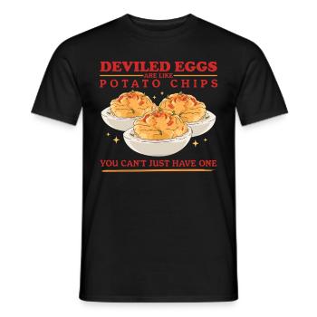 Gefüllte Eier Deviled Eggs Geschenke - Männer T-Shirt - Schwarz - Vorne - AI Model Male 178 light (178cm)