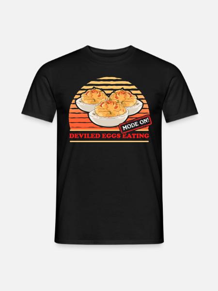 Deviled Eggs Gefüllte Eier Geschenk - Männer T-Shirt - Schwarz