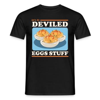 Gefüllte Eier Dressed Deviled Eggs Geschenk - Männer T-Shirt - Schwarz - Vorne - AI Model Male 178 light (178cm)