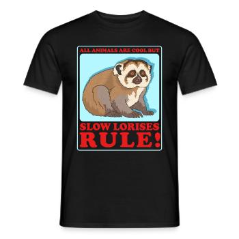 Plumploris Slow Lorises Geschenk - Männer T-Shirt - Schwarz - Vorne - AI Model Male 178 light (178cm)
