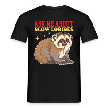 Plumploris Slow Lorises Geschenke - Männer T-Shirt - Schwarz - Vorne - AI Model Male 178 light (178cm)