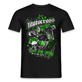 Motocross - Männer T-Shirt - Schwarz - Vorne - AI Model Male 178 light (178cm)